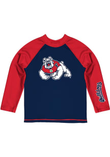 Vive La Fete Fresno State Bulldogs Toddler Blue Rash Guard Long Sleeve T-Shirt