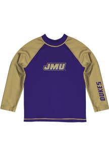 Vive La Fete James Madison Dukes Toddler Purple Rash Guard Long Sleeve T-Shirt
