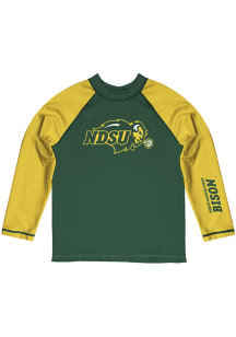 Vive La Fete North Dakota State Bison Toddler Green Rash Guard Long Sleeve T-Shirt