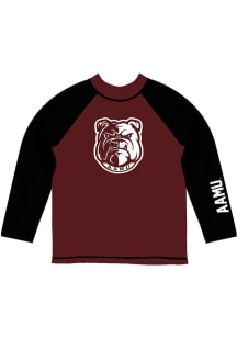 Vive La Fete Alabama A&M Bulldogs Youth Maroon Rash Guard Long Sleeve T-Shirt
