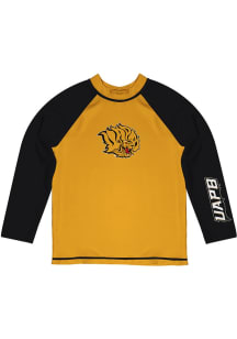Vive La Fete Arkansas Pine Bluff Golden Lions Youth Gold Rash Guard Long Sleeve T-Shirt
