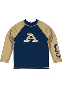 Vive La Fete Akron Zips Youth Blue Rash Guard Long Sleeve T-Shirt