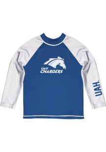 Vive La Fete UAH Chargers Youth Blue Rash Guard Long Sleeve T-Shirt