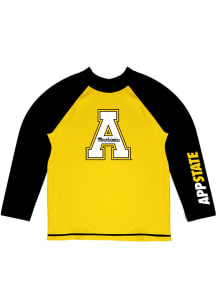 Vive La Fete Appalachian State Mountaineers Youth Gold Rash Guard Long Sleeve T-Shirt