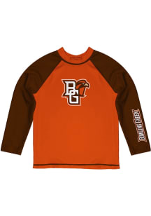 Vive La Fete Bowling Green Falcons Youth Orange Rash Guard Long Sleeve T-Shirt