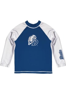 Vive La Fete Drake Bulldogs Youth Blue Rash Guard Long Sleeve T-Shirt