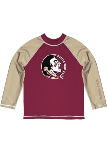 Vive La Fete Florida State Seminoles Youth Red Rash Guard Long Sleeve T-Shirt