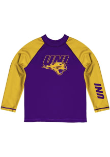 Vive La Fete Northern Iowa Panthers Youth Purple Rash Guard Long Sleeve T-Shirt