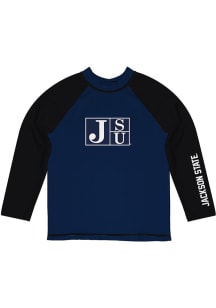 Vive La Fete Jackson State Tigers Youth Blue Rash Guard Long Sleeve T-Shirt