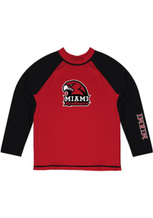 Vive La Fete Miami RedHawks Youth Red Rash Guard Long Sleeve T-Shirt