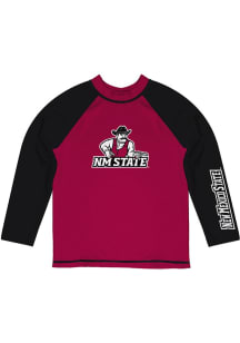 Vive La Fete New Mexico State Aggies Youth Crimson Rash Guard Long Sleeve T-Shirt