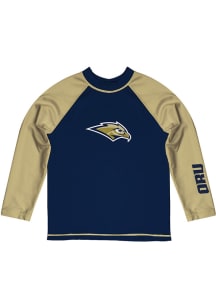 Vive La Fete Oral Roberts Golden Eagles Youth Navy Blue Rash Guard Long Sleeve T-Shirt