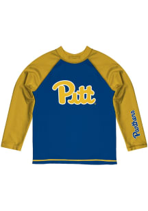 Vive La Fete Pitt Panthers Youth Blue Rash Guard Long Sleeve T-Shirt