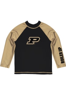 Vive La Fete Purdue Boilermakers Youth Black Rash Guard Long Sleeve T-Shirt