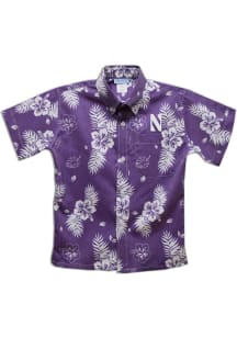 Vive La Fete Northwestern Wildcats Youth Purple Hawaiian Short Sleeve T-Shirt
