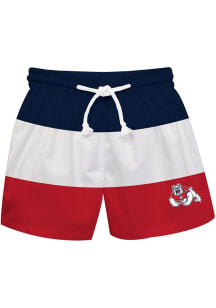 Vive La Fete Fresno State Bulldogs Baby Blue Stripe Swim Trunks