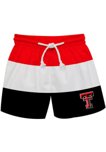 Vive La Fete Texas Tech Red Raiders Baby Red Stripe Swim Trunks