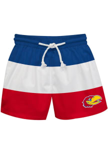 Vive La Fete Kansas Jayhawks Baby Blue Stripe Swim Trunks