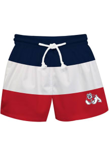 Vive La Fete Fresno State Bulldogs Toddler Blue Stripe Swimwear Swim Trunks