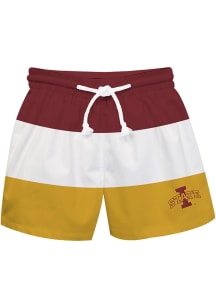 Vive La Fete Iowa State Cyclones Toddler Maroon Stripe Swimwear Swim Trunks