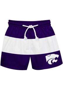 Vive La Fete K-State Wildcats Toddler Purple Stripe Swimwear Swim Trunks