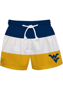 Vive La Fete West Virginia Mountaineers Toddler Blue Stripe Swimwear Swim Trunks