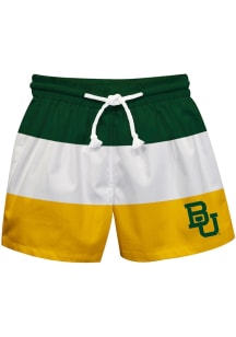 Vive La Fete Baylor Bears Youth Green Stripe Swim Trunks