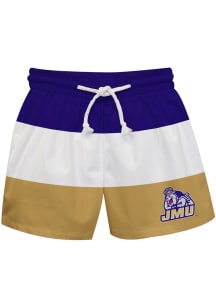 Vive La Fete James Madison Dukes Youth Purple Stripe Swim Trunks