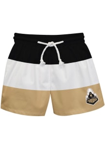 Vive La Fete Purdue Boilermakers Youth Black Stripe Swim Trunks