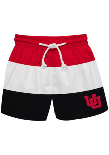 Vive La Fete Utah Utes Youth Red Stripe Swim Trunks