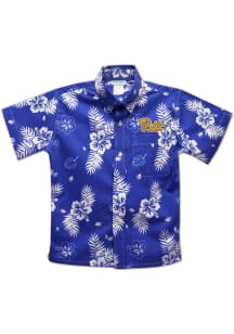 Vive La Fete Pitt Panthers Youth Blue Hawaiian Short Sleeve T-Shirt