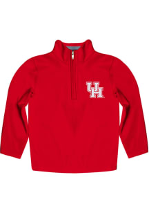 Vive La Fete Houston Cougars Youth Red Felix Long Sleeve Quarter Zip Shirt