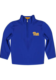 Vive La Fete Pitt Panthers Toddler Blue Felix Long Sleeve Qtr Zip