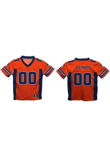Vive La Fete Illinois Fighting Illini Youth Orange Wilson Football Jersey