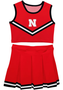 Vive La Fete Nebraska Cornhuskers Girls Red Ashley Set Cheer