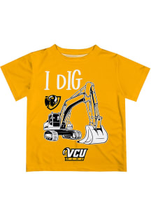 Vive La Fete VCU Rams Youth Gold Excavator Short Sleeve T-Shirt