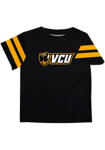 Vive La Fete VCU Rams Toddler Black Stripes Short Sleeve T-Shirt