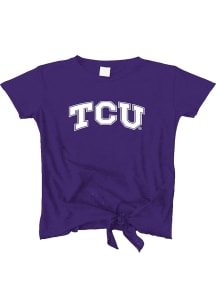 Vive La Fete TCU Horned Frogs Girls Purple Candace Short Sleeve Fashion T-Shirt