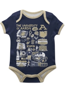 Vive La Fete Akron Zips Baby Blue Impressions Short Sleeve One Piece