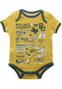 Vive La Fete Baylor Bears Baby Gold Impressions Short Sleeve One Piece
