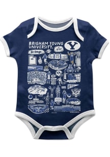 Vive La Fete BYU Cougars Baby Blue Impressions Short Sleeve One Piece