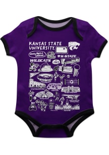 Vive La Fete K-State Wildcats Baby Purple Impressions Short Sleeve One Piece