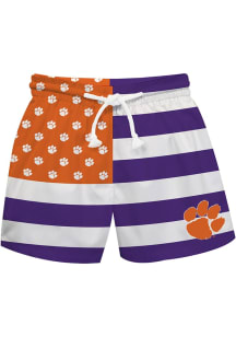 Vive La Fete Clemson Tigers Baby Purple Flag Swim Trunks
