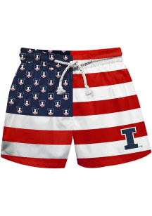 Vive La Fete Illinois Fighting Illini Baby Orange Flag Swim Trunks
