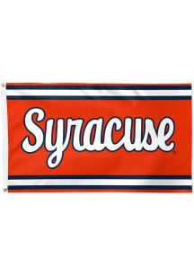 Syracuse Orange 3x5 Script Silk Screen Grommet Flag - Orange