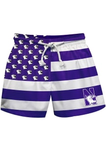 Vive La Fete Northwestern Wildcats Baby Purple Flag Swim Trunks
