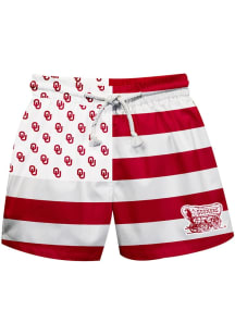 Vive La Fete Oklahoma Sooners Baby Red Flag Swim Trunks