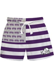 Vive La Fete TCU Horned Frogs Baby Purple Flag Swim Trunks