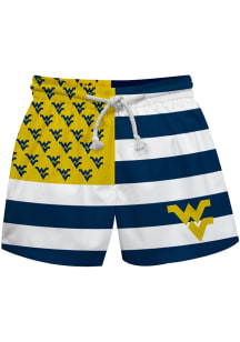 Vive La Fete West Virginia Mountaineers Baby Blue Flag Swim Trunks