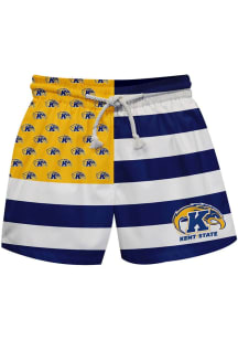 Vive La Fete Kent State Golden Flashes Toddler Blue Flag Swimwear Swim Trunks